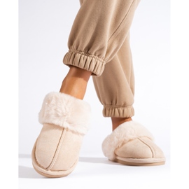 Pantofole da donna beige Shelovet 1