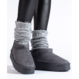 Doposci Shelovet grigi con plateau corto grigio 1