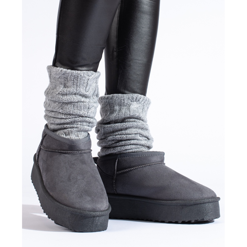 Doposci Shelovet grigi con plateau corto grigio 1