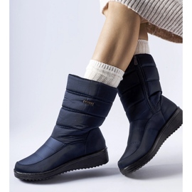 Doposci blu navy con zeppa bassa Reina 1