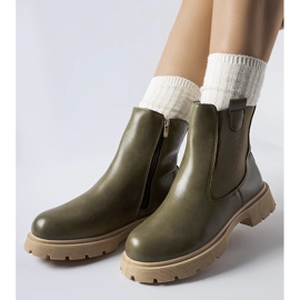 Stivaletti verdi con suola beige Giacinta verde 1