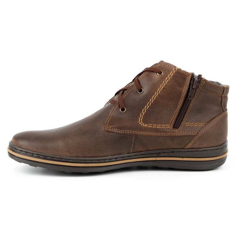Polbut Scarpe in pelle maschile invernali 339 marrone 1