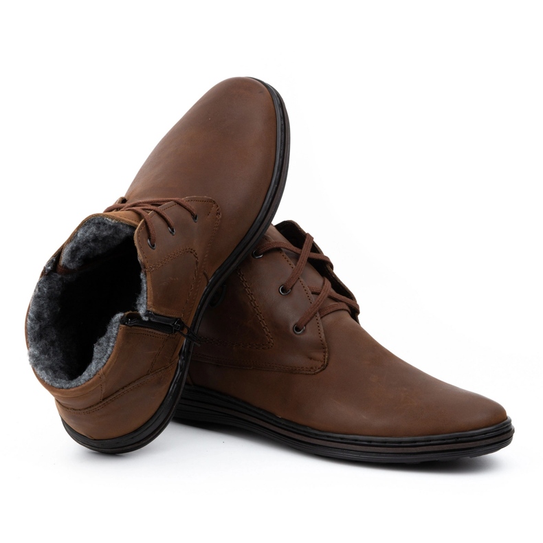 Polbut Scarpe in pelle maschile invernali 339 marrone 4