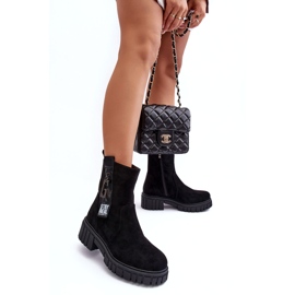 Stivali da donna in pelle scamosciata nera nero 5