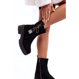 Stivali da donna in pelle scamosciata nera nero 3