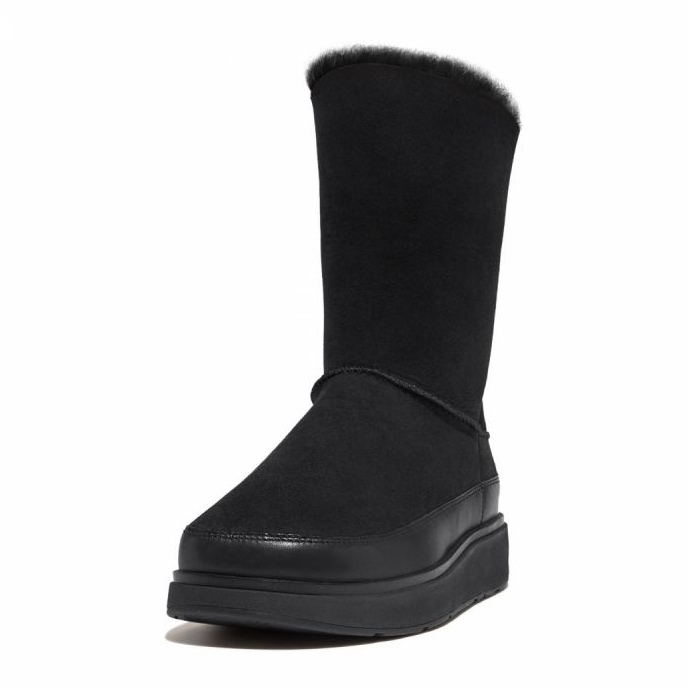 FitFlop GEN-FF Stivali corti in shearling double face W GO9-090 nero 1