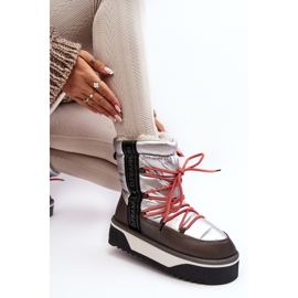 Doposci da Donna Con Suola Spessa Vegan D.Franklin DFSH371006 Argento 2