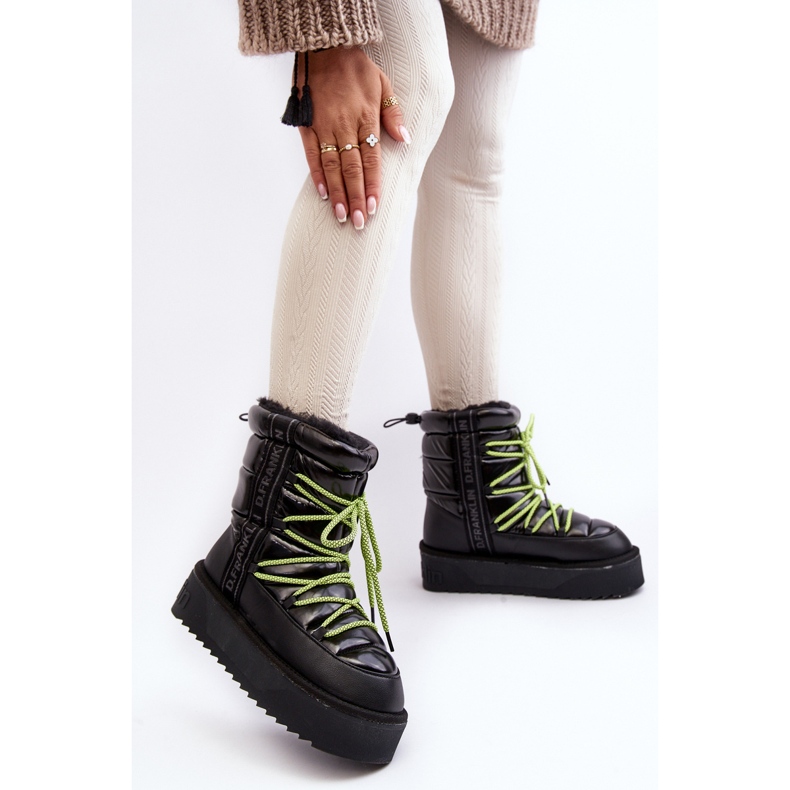 Doposci da Donna Con Suola Spessa Vegan D.Franklin DFSH371007 Nero 2