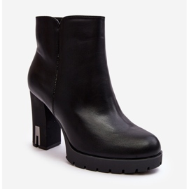 Stivaletti Con Tacco Alto Da Donna Con Cerniera, Colore Nero Rasoda 1