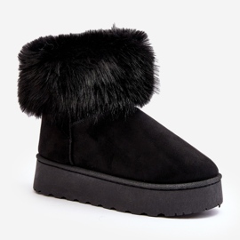 Stivali da neve con plateau da donna con pelliccia Mancy nera nero 1
