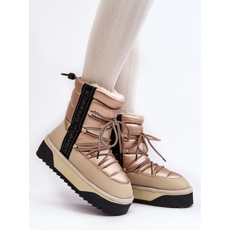 Doposci da Donna Con Suola Spessa Vegan D.Franklin DFSH371006 Beige 2
