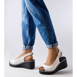 Sandali con zeppa Elda bianchi bianca 1