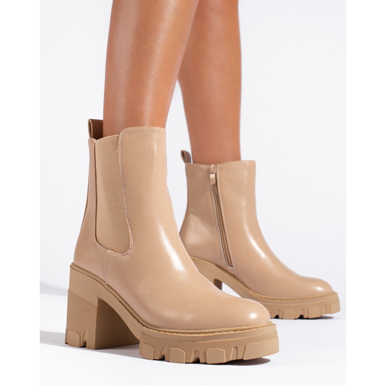 Stivaletti da donna Shelovet, colore beige 1