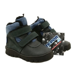 Stivali con membrana in velcro TE-POR Mazurek 1360 blu navy 6