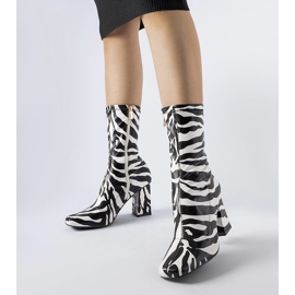 Stivaletti Upland in simil zebra nero 1