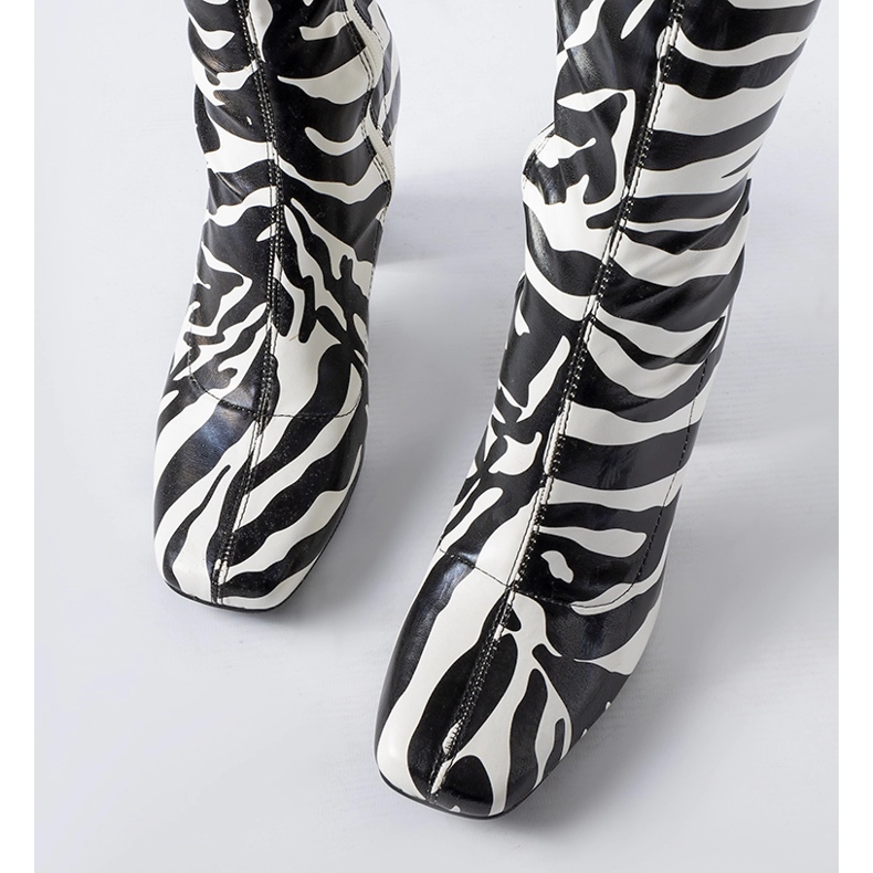 Stivaletti Upland in simil zebra nero 2