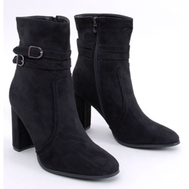 Stivaletti Dianes con tacco alto in camoscio nero 1