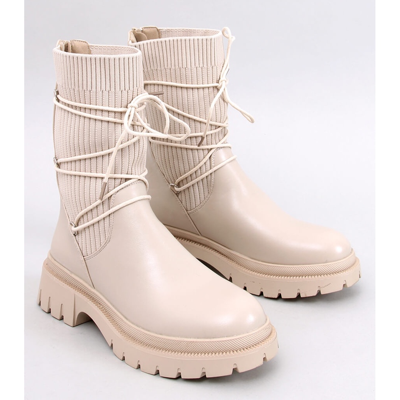 Stivaletti a calzino Willet Beige 1