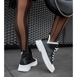 Sneakers alte nere con plateau di Jose nero 1
