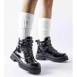 Stivaletti in vernice nera di Richards nero 1