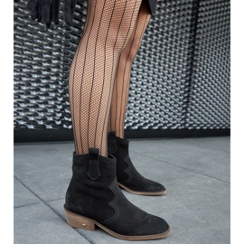 Stivaletti Karino in pelle nera con tacco basso nero 2