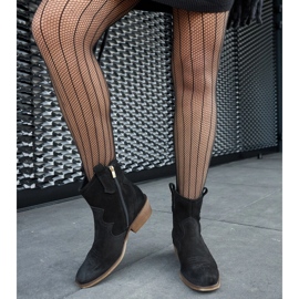 Stivaletti Karino in pelle nera con tacco basso nero 1