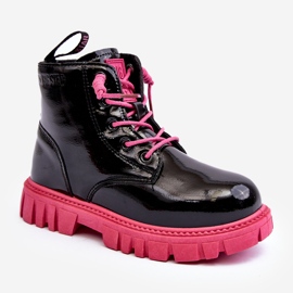 Stivali da bambino isolati in vernice Big Star MM374148 Nero e rosa 1