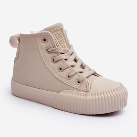Scarpe da ginnastica coibentate per bambini con cerniera Big Star MM374012 Beige chiaro 1