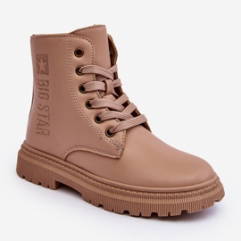 Stivali caldi in pelle per bambini Big Star MM374154 Beige 1