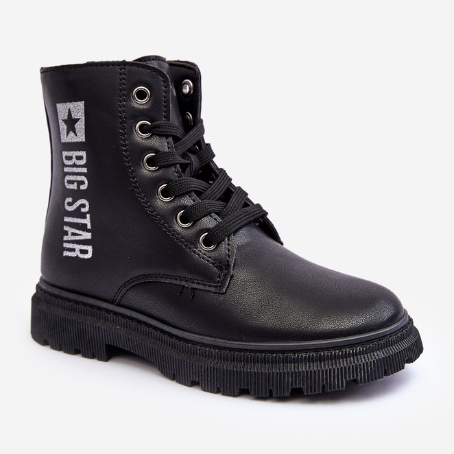 Stivali caldi in pelle per bambini Big Star MM374152 Neri nero 1