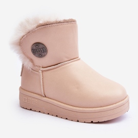 Stivali da neve per bambini isolati con pelliccia Beige Big Star MM374084 1