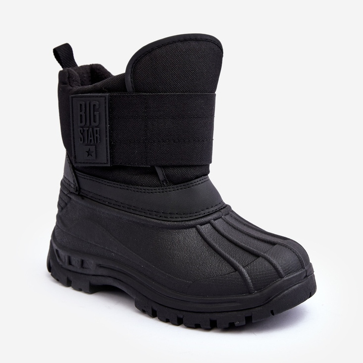 Stivali da neve isolanti in velcro per bambini neri Big Star MM374122 nero 1