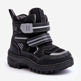 Stivali da neve isolati con velcro per bambini neri Big Star MM374129 nero 1