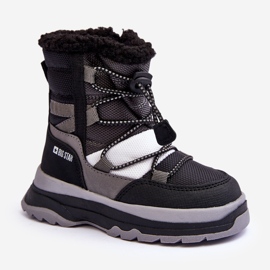 Stivali da neve isolati per bambini con cerniera Black Big Star MM374193 nero 1