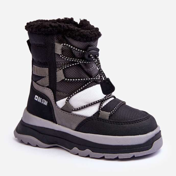 Stivali da neve isolati per bambini con cerniera Black Big Star MM374193 nero 1