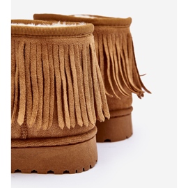 Doposci isolanti per bambini con frange decorative Camel Nimia marrone 1