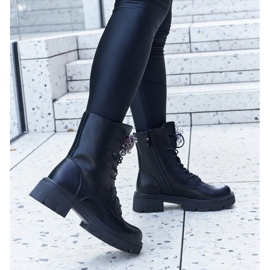 Stivaletti Accadia neri con perline decorative nero 1