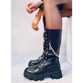 Stivali da equitazione da donna con catena Totah Black nero 1