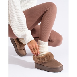 Doposci bassi da donna, beige scuro, Shelovet 1