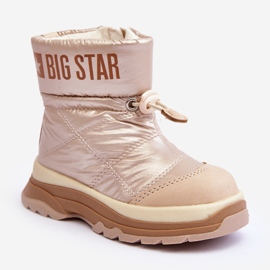 Stivali da neve isolati per bambini con cerniera Big Star MM374197 beige 1