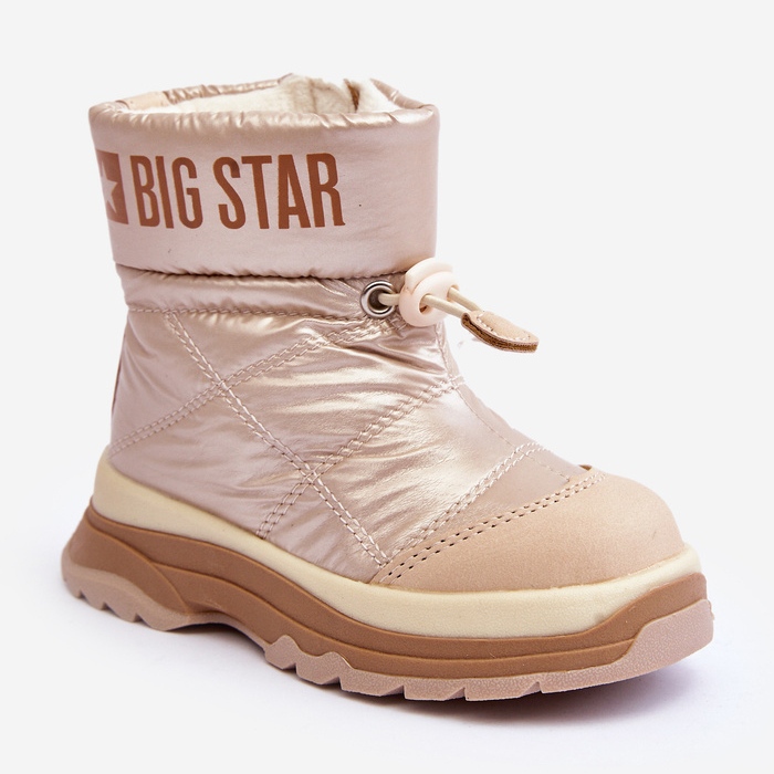 Stivali da neve isolati per bambini con cerniera Big Star MM374197 beige 1