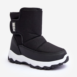 Stivali da neve isolati per bambini con velcro Black Big Star MM374119 nero 1