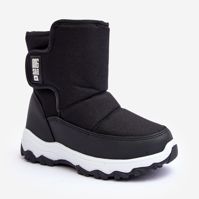 Stivali da neve isolati per bambini con velcro Black Big Star MM374119 nero 1
