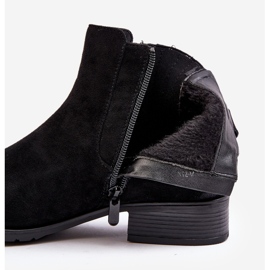 Stivaletti Chelsea da donna con tacco piatto, Sauamia Nero 2