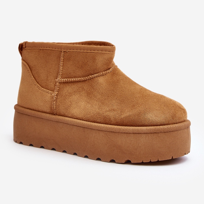 Stivali da neve con plateau Camel Mennja da donna marrone 1