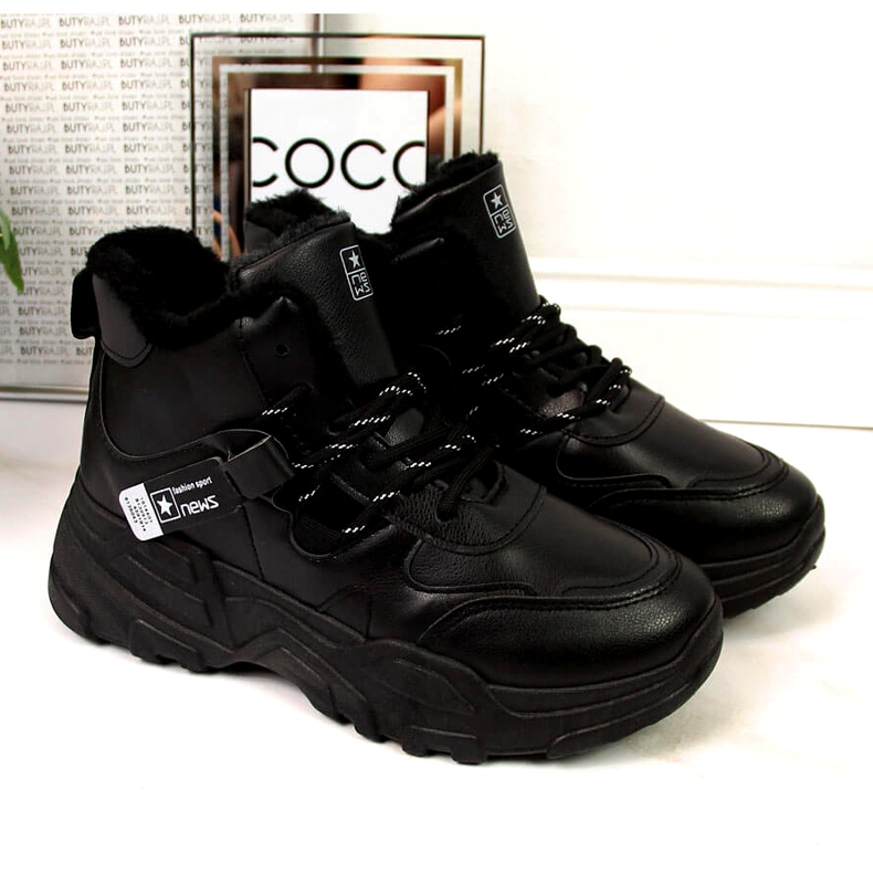 News Stivali da neve per sneakers isolanti da donna neri nero 3