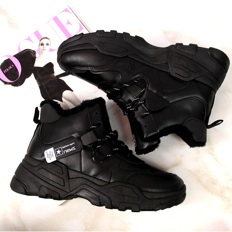 News Stivali da neve per sneakers isolanti da donna neri nero 2