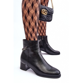 Seastar Stivali da donna a ruote basse con catena nera nero 2