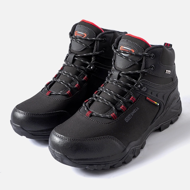 Scarpe da trekking nere da uomo nero 1