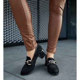 Décolleté nere con blocco in eco-pelle scamosciata nero 1